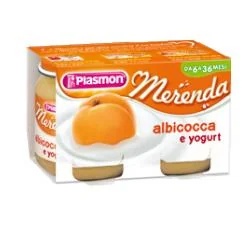 Iogurte Plasmon sabor damasco homogeneizado 120 g x 2 unidades, alimento infantil.