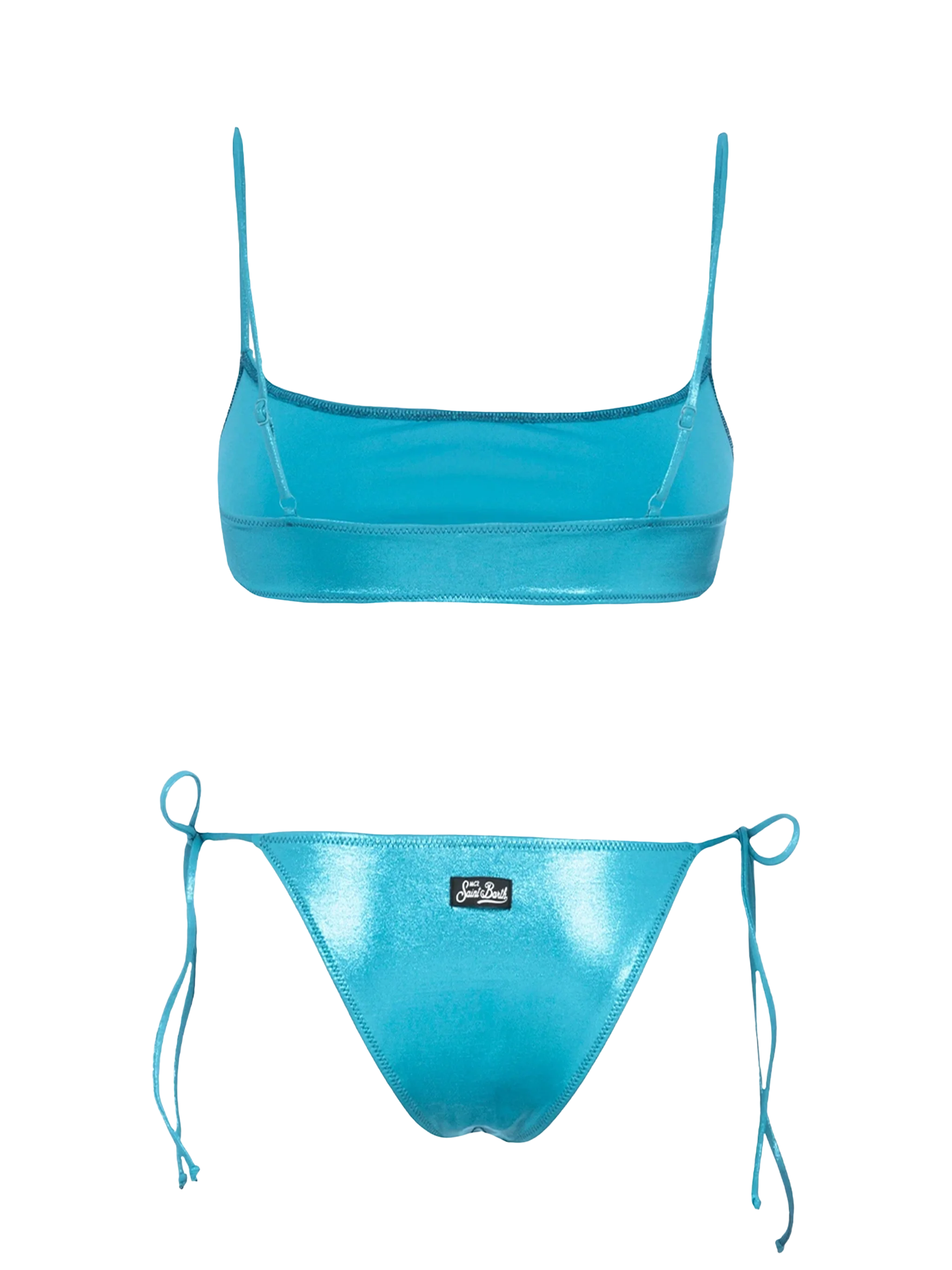 Sadie Marielle Aqua Green Foil Bralette Bikini voor dames