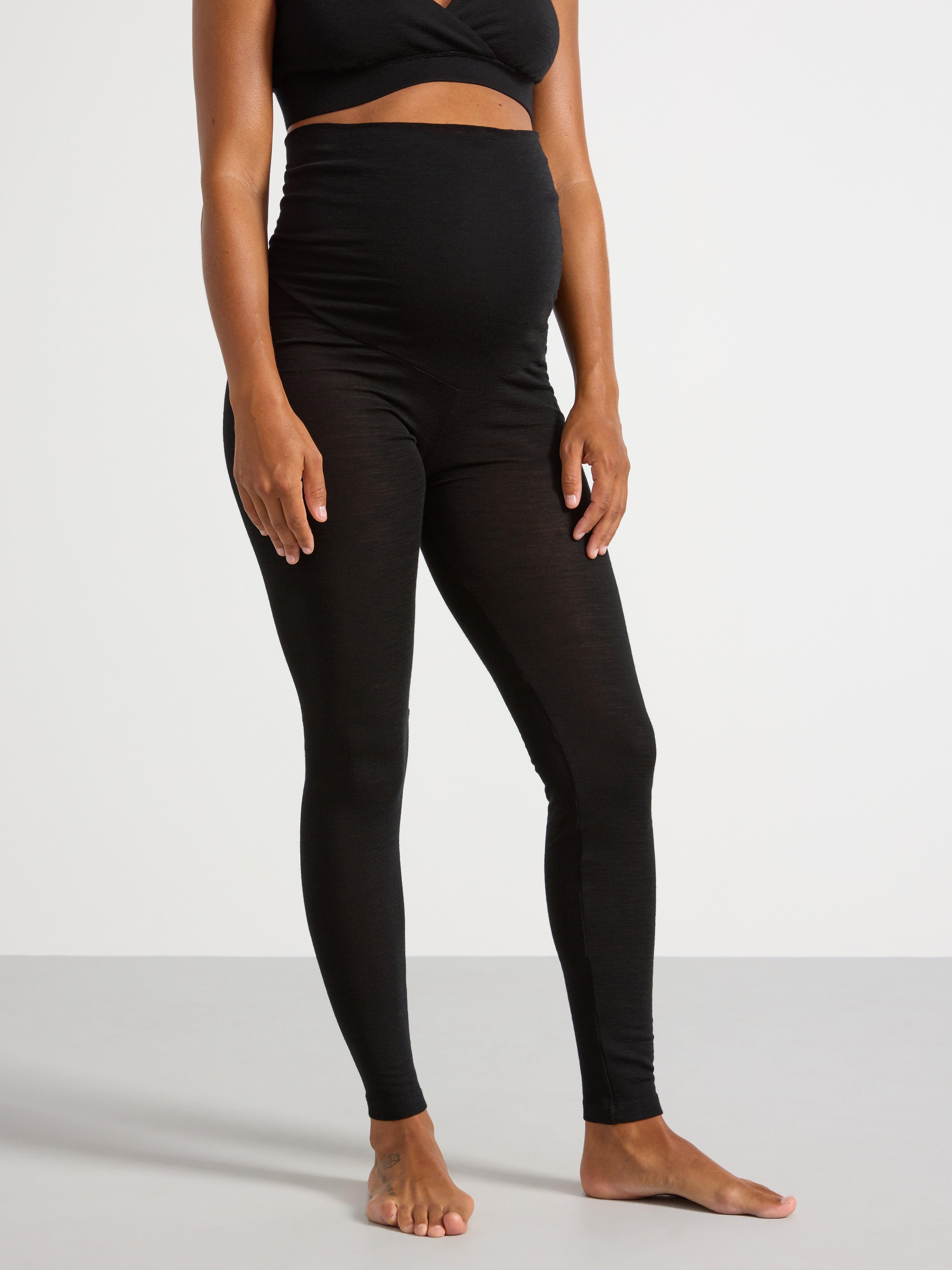 Leggings MOM en mérinos noir