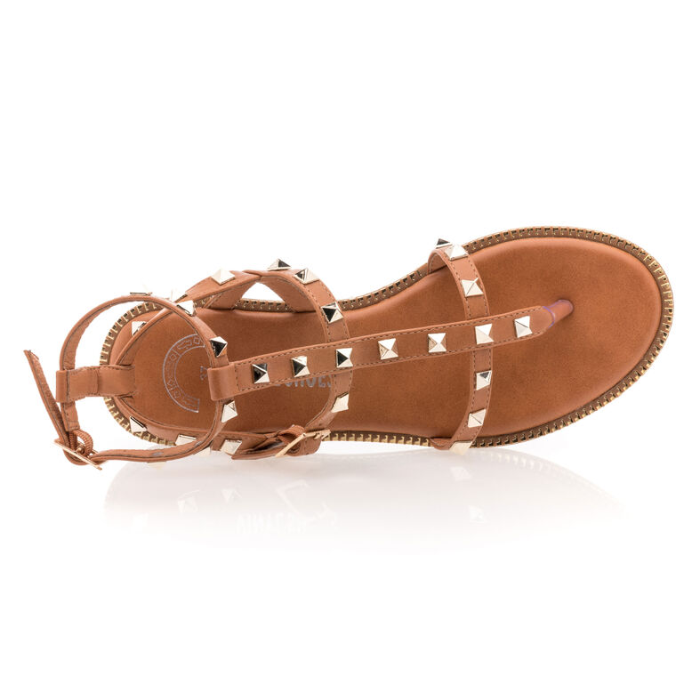 Braune Zehentrenner-Sandalen für Damen