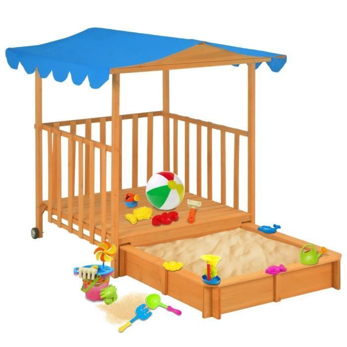 Kinderspeelhuisje en zandbak - Omabeta - Vurenhout - Dak met UV50-bescherming