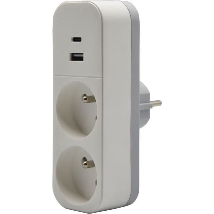 Biplite - QUARX - 2P 16A - Con USB-A e USB-C, conforme a NF