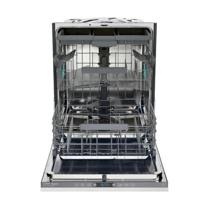 Lava-louças totalmente integrada CANDY CI 4C4F1A Rapido - 14 serviços - Indução - 60 cm de largura - 44 dB - Gaveta para talheres - Classe energética C