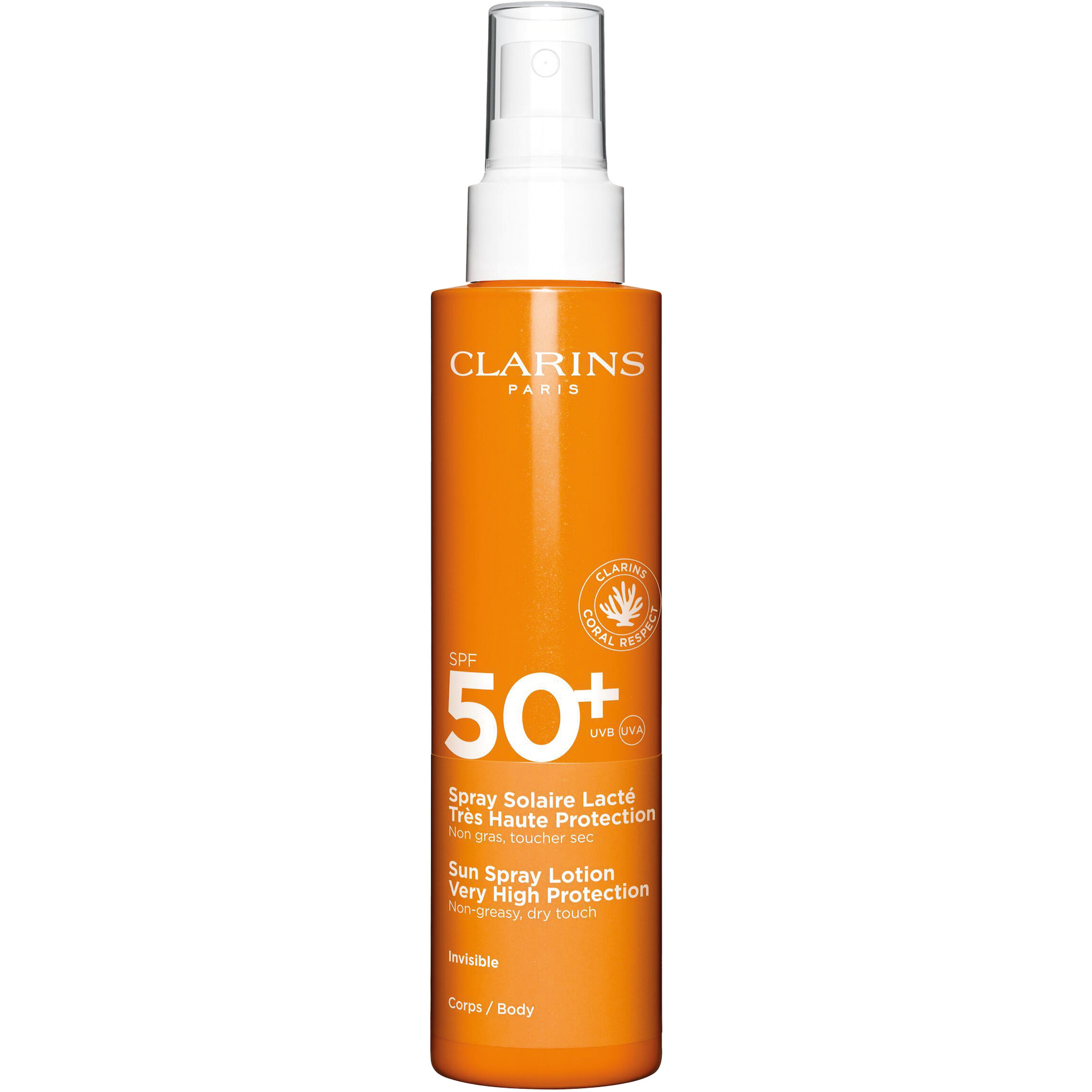 Loțiune solară spray cu protecție foarte ridicată SPF50+ pentru corp 150 ml - Clarins
