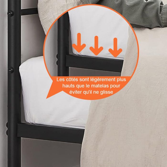 Conjunto de colchão Frixovel 90x190 e cama com cabeceira, edredom e travesseiro.