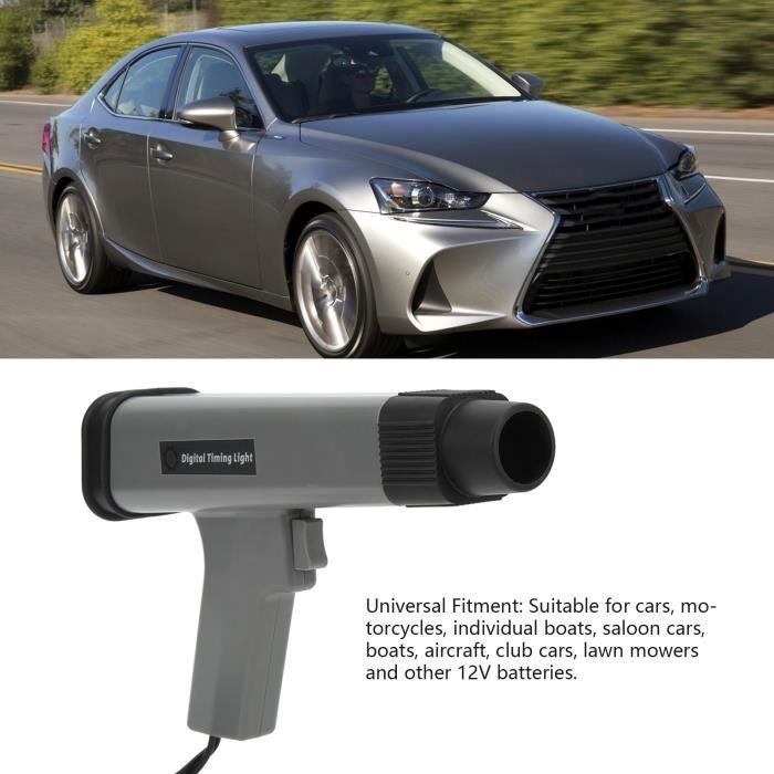 Luz estroboscópica para motor SALUTUYA, luz estroboscópica digital para sincronización del motor, luz estroboscópica inductiva para herramientas de automóviles.