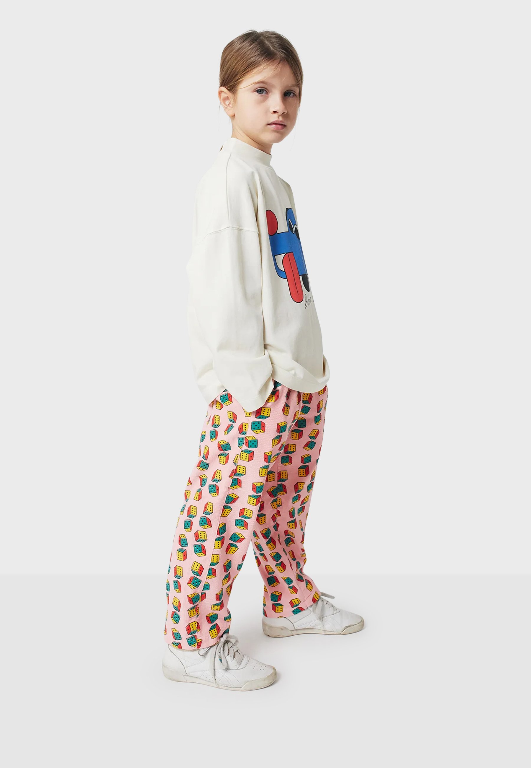 Bobo Choses Langarmshirt „Doggy Mate“ Unisex – Off-White