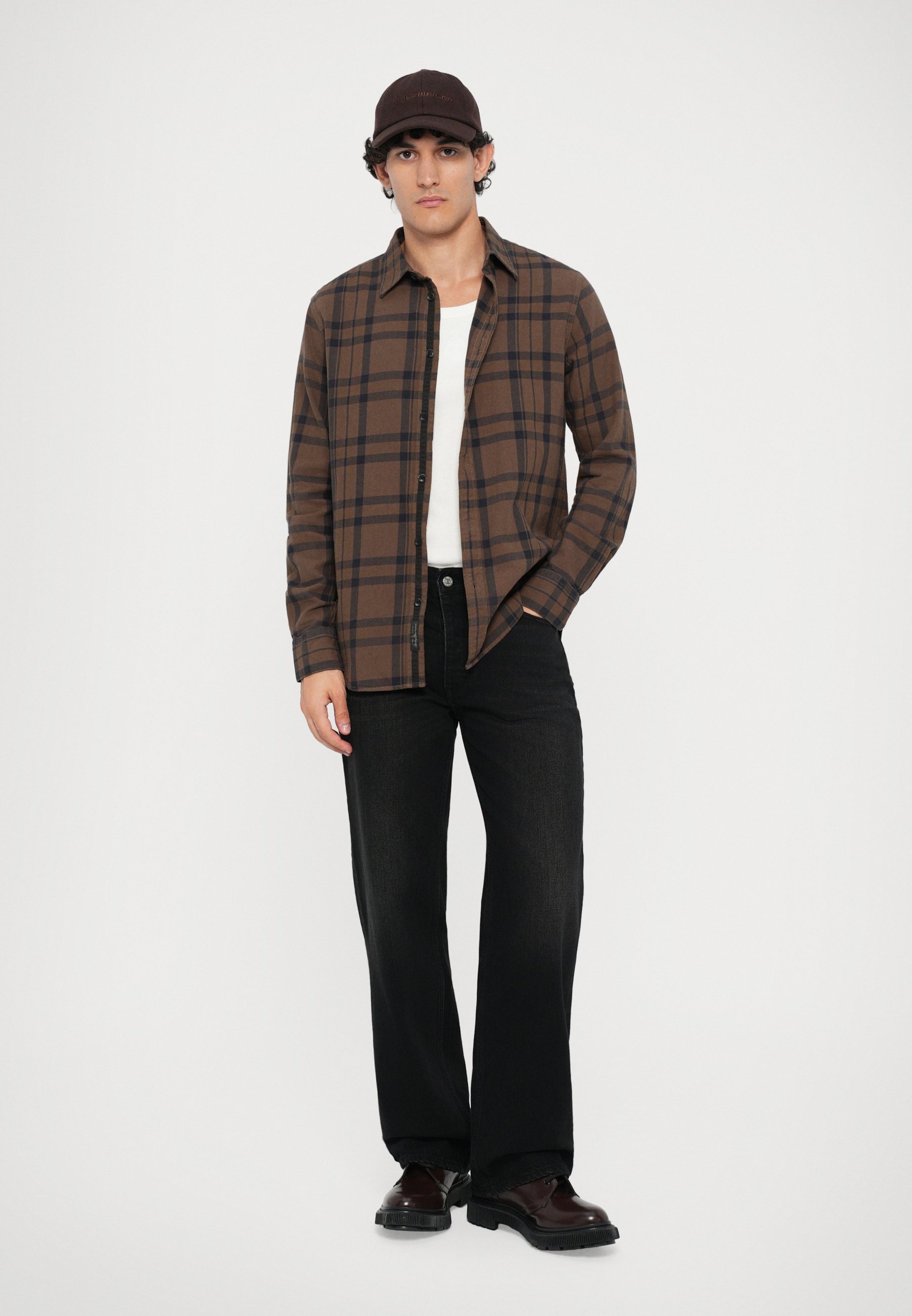 Rag & Bone Tomlin Overgeverfd Shirt - Shirt - donkerbruin