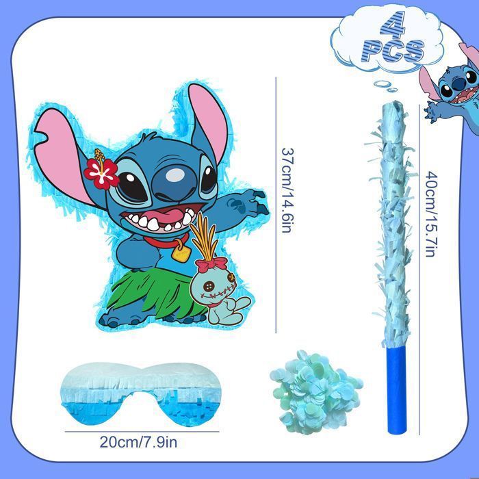 Pinhata - INBOXXARTY - Stitch - Multicolorida - Infantil - Unissex