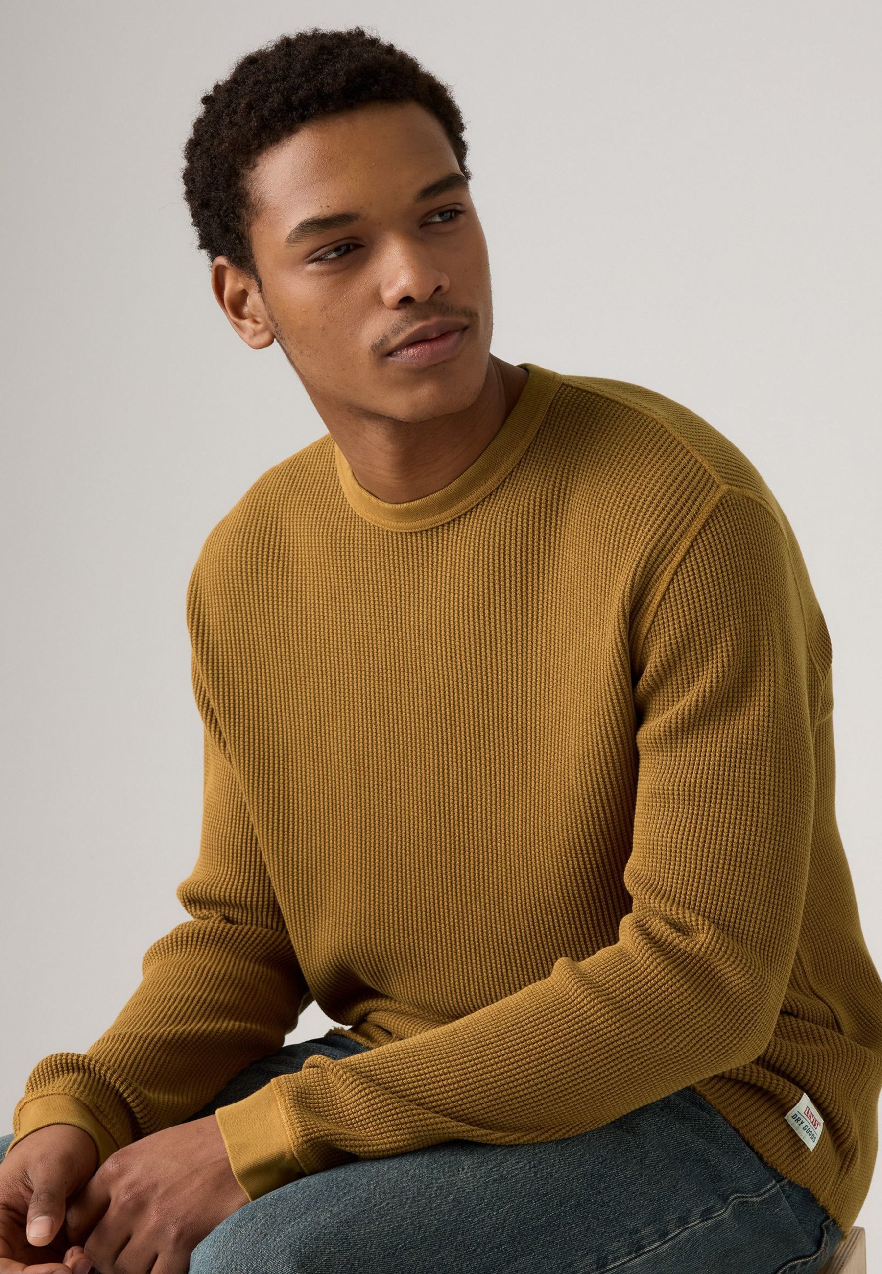 Levi's® THERMAL TEE - Trui - kledingverf goudbruin