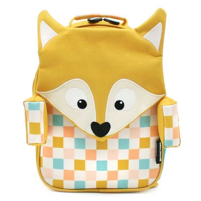 Kinderrucksack – Les Déglingos – Cyranos der Fuchs – 32 cm – Recyceltes Polyester – Gelb