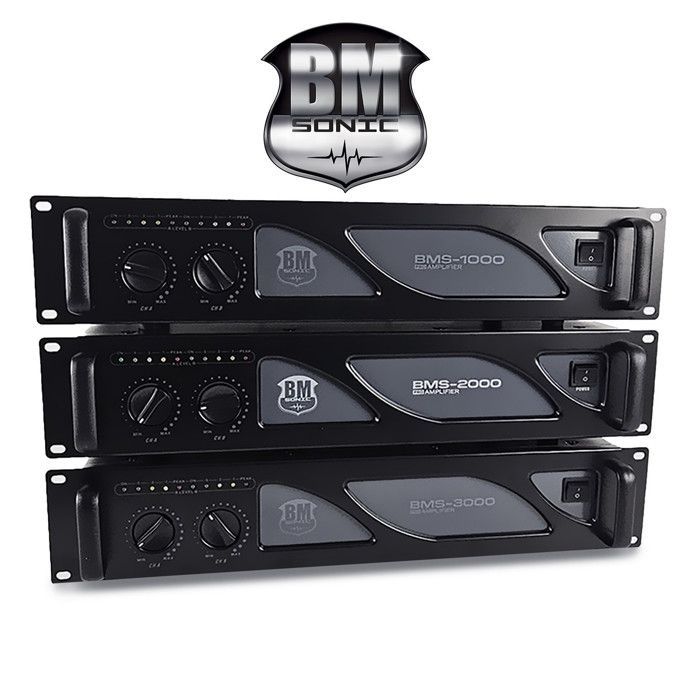 DJ PA Amplifier - for BMSonic BMS-4000 - 2 x 2000W - MOSFET Technology with Continuous Ventilation
