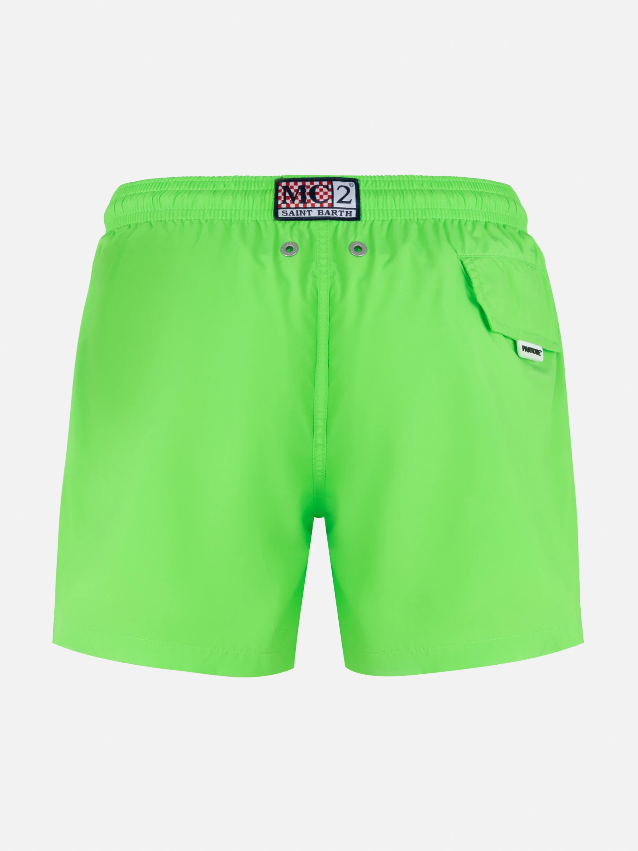 Costume mare Jean Lighting Pantone in tessuto leggero verde fluo | PAN