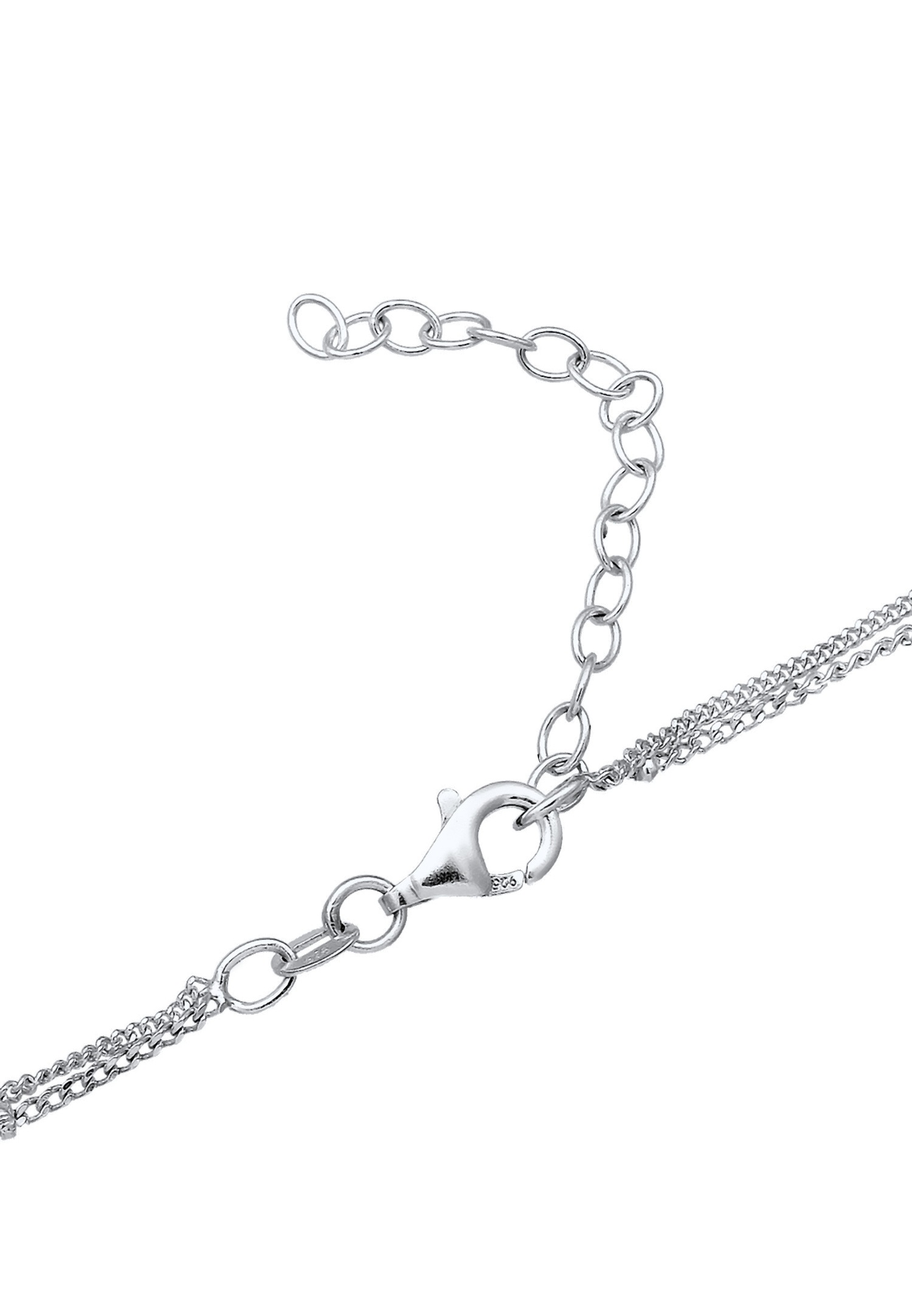 Elli Femmes choker couches boules avec cristal en argent sterling 925