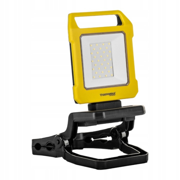 Lampa robocza LED Germina z klipsem 10W naświetlacz akumulatorowy 1szt.
