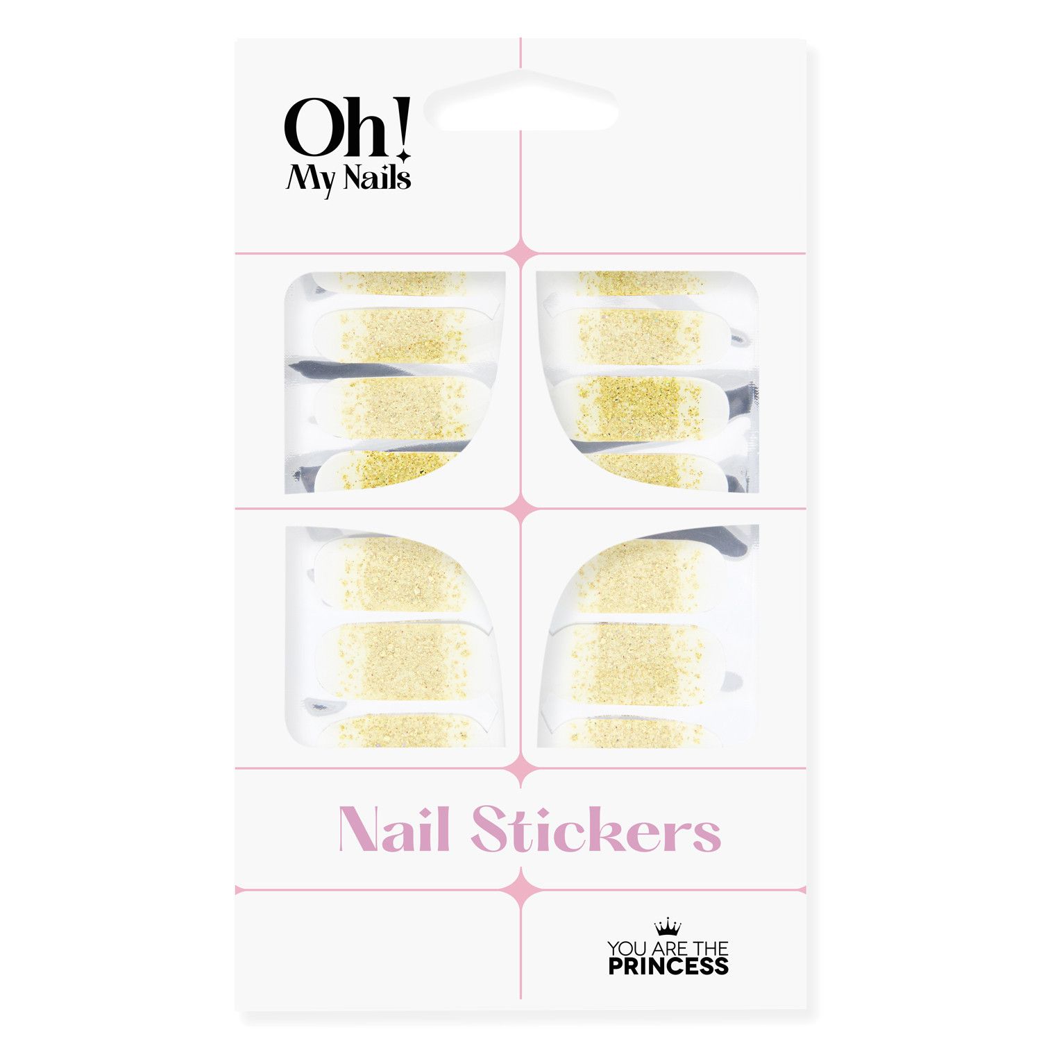 Oh My Nails naljepnice zlatne šljokice Ukrašavanje noktiju i umjetnost noktiju