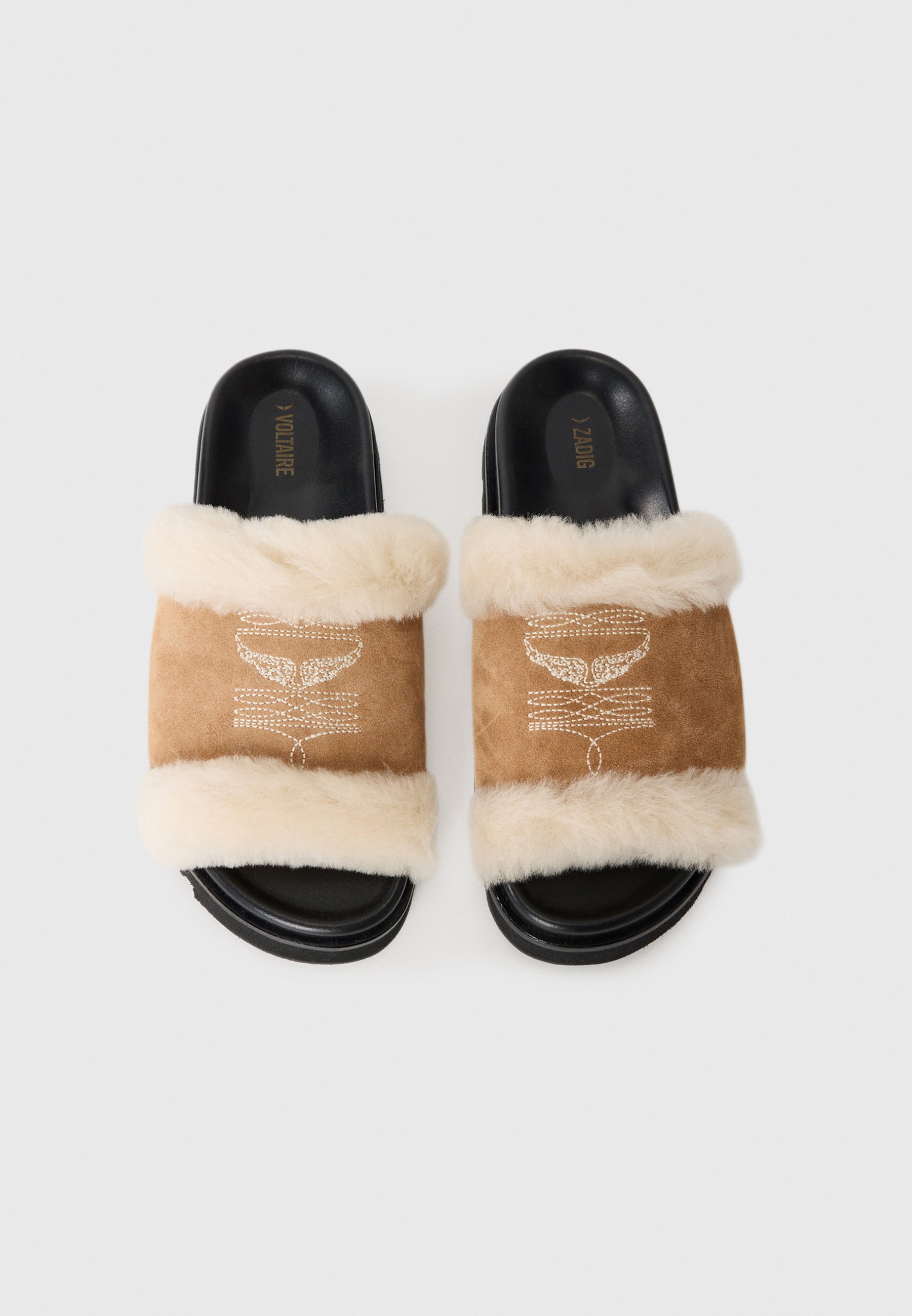 Zadig & Voltaire TEDDY BARE - Chaussons - cognac