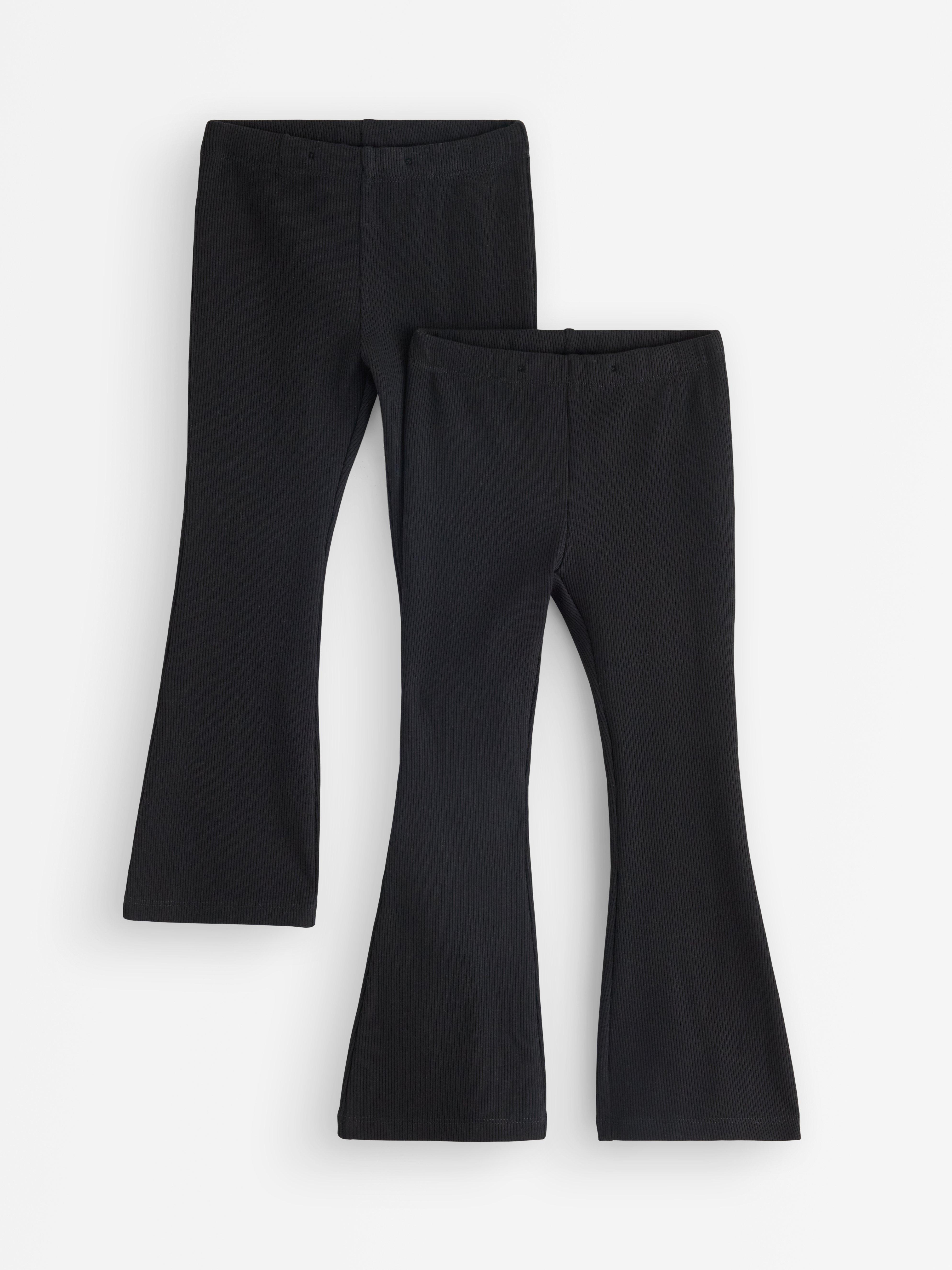 Leggings acampanados (paquete de 2) Negros