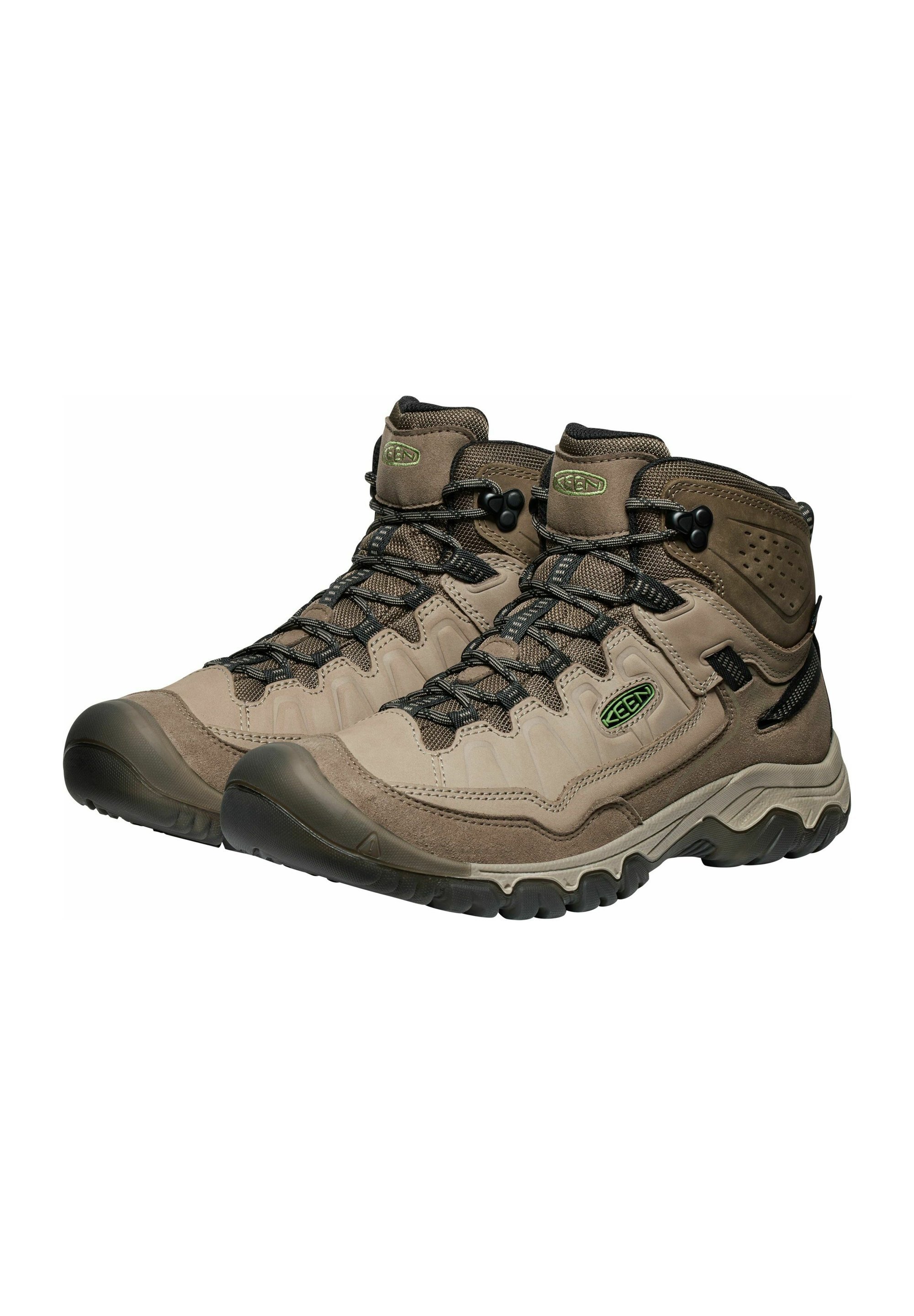 Keen TARGHEE IV MID WP M - Hiking shoes - braun grau feldflaschengrün