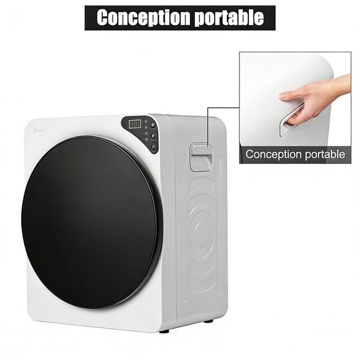 Asciugatrice - 1000 W - 3 kg - con timer - 49 x 43 x 61 cm - bianca