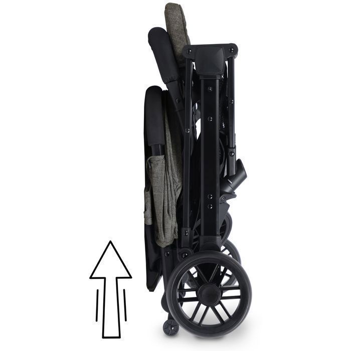 TROTTINE Kentucky DarkGrey Ultra-Compact Stroller for Newborns