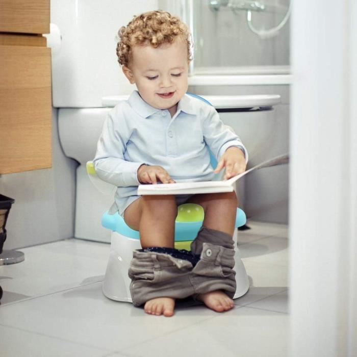 Pot Bebe Toilette, Toilette Bebe Pot pour bébé Toilette Enfant avec Couvercle et Coussinet Doux Détachable Porte-Papier