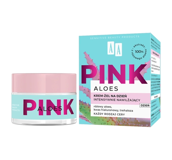 AA Pink Aloes intensywnie nawilżający krem-żel na dzień 50 ml