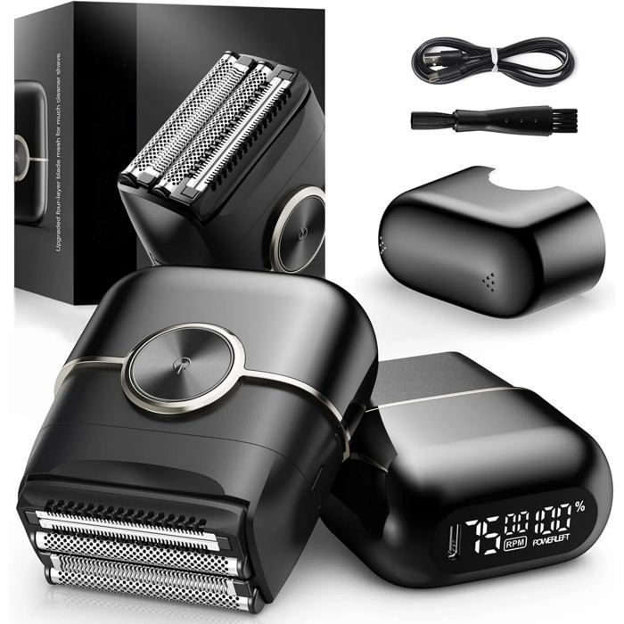 Sweker rasoir électrique pour hommes 4 lames tête flottante feuille rasoir étanche humide sec tondeuse à barbe Portable Mini rasoir
