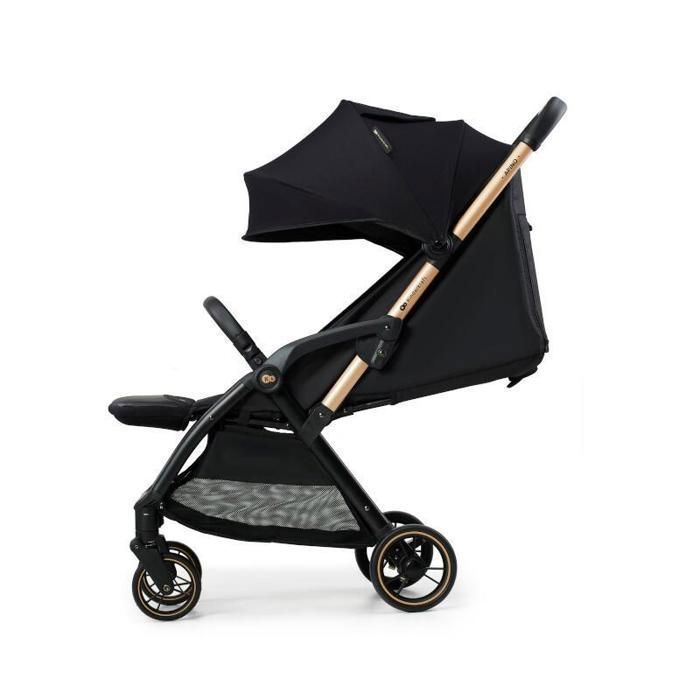 Kinderkraft APINO Kinderwagen (bis 22 kg), automatisch zusammenklappbar, wasserdicht, wiegt nur 7,5 kg, Schwarz