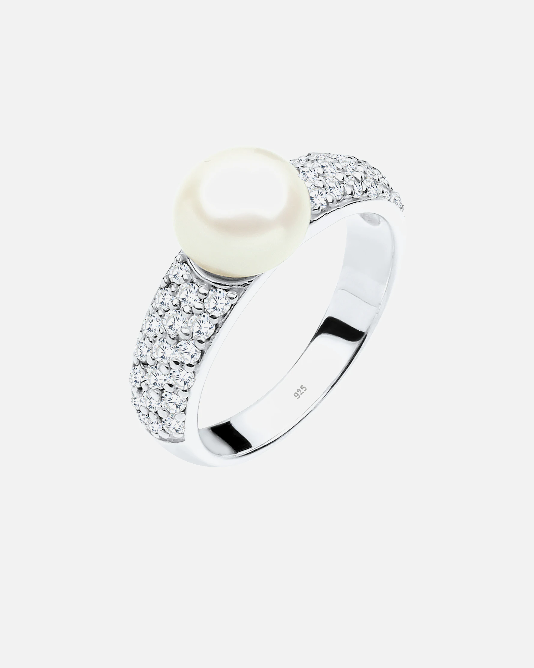 Elli PREMIUM Süßwasserzuchtperle Zirkonia 925er Silber