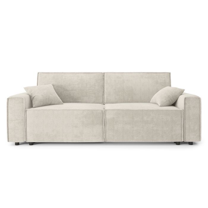 MIRA 3-Sitzer-Schlafsofa aus beigem Cord