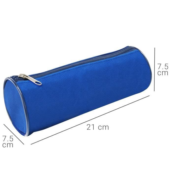 Trousse - WAYTEX - Lot de 3 - Multiusage - 21cm x 7.5cm - Couleurs assorties Noir, Rouge, Bleu