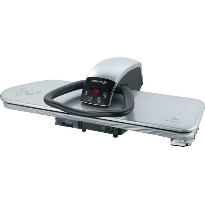 Professionele 101HD stoompers 101 cm - zilver (+ strijkijzer, waterfilter, reservehoes en schuimrubber)
