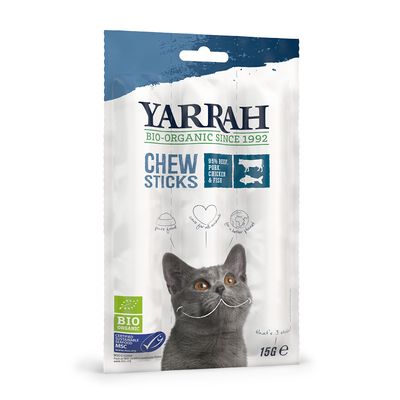 Bețișoare de mestecat organice Yarrah cu pește