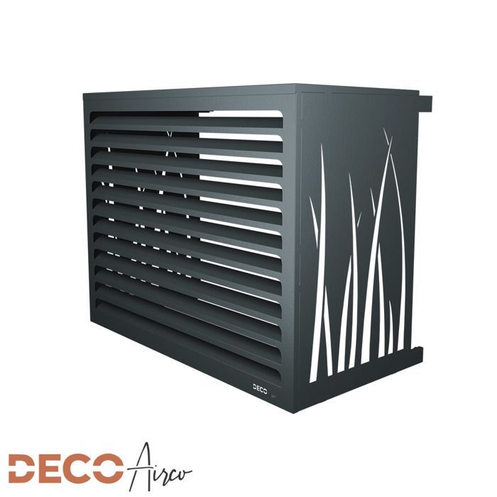 DECOAIRCO - Cubierta metálica para unidad exterior de aire acondicionado - Cubierta para aire acondicionado, bomba de calor, protección de unidad exterior - Talla M - Antracita