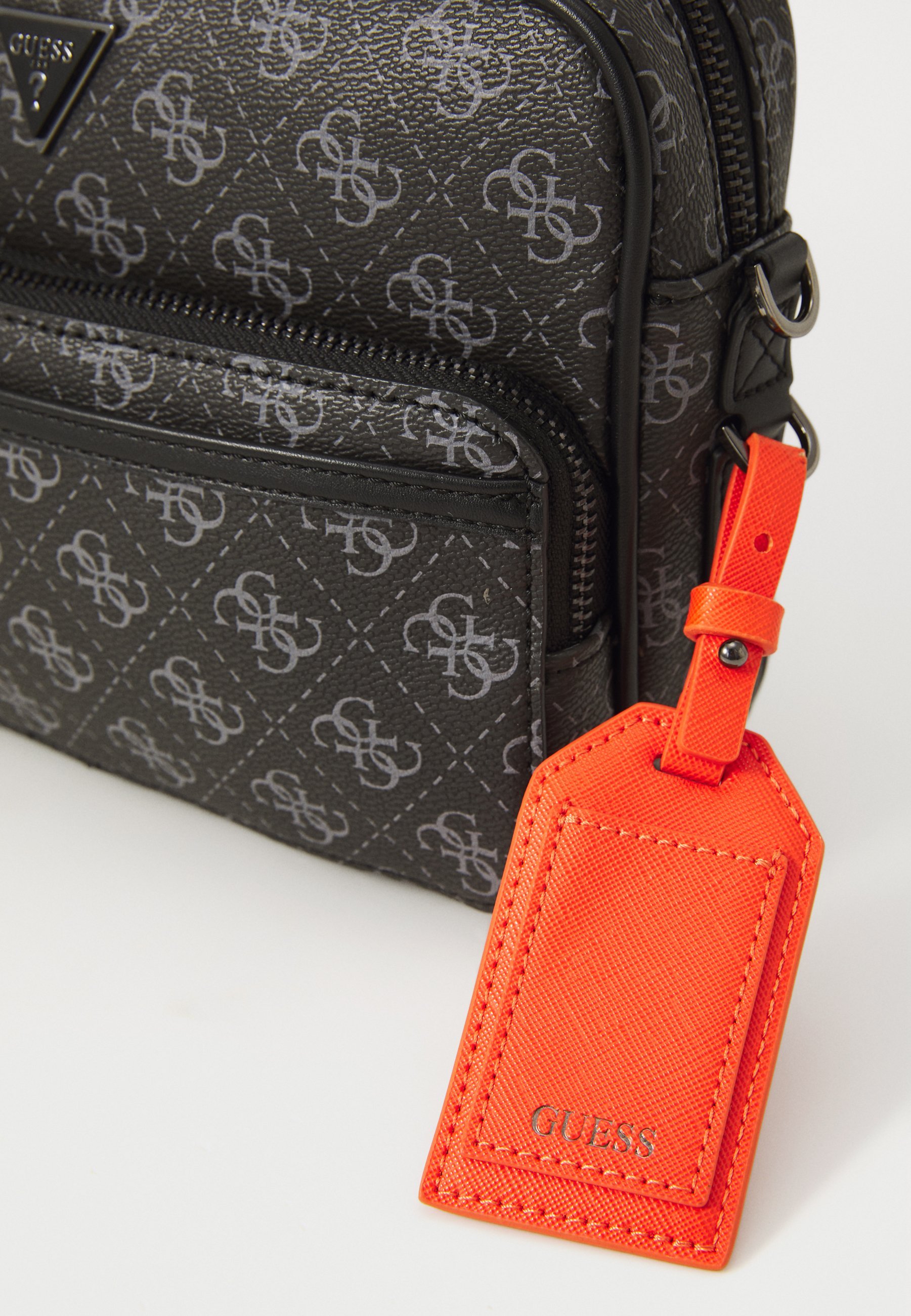Guess MILANO CROSSBODY DOUBLE ZIP - Borsa a tracolla - nero scuro