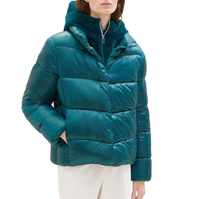 Cappotto turchese da donna