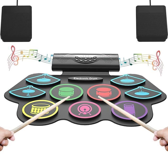 Set de tobe electronice Bluetooth PIMPIMSKY cu 9 membrane mărite, ecran color și conectivitate la computer