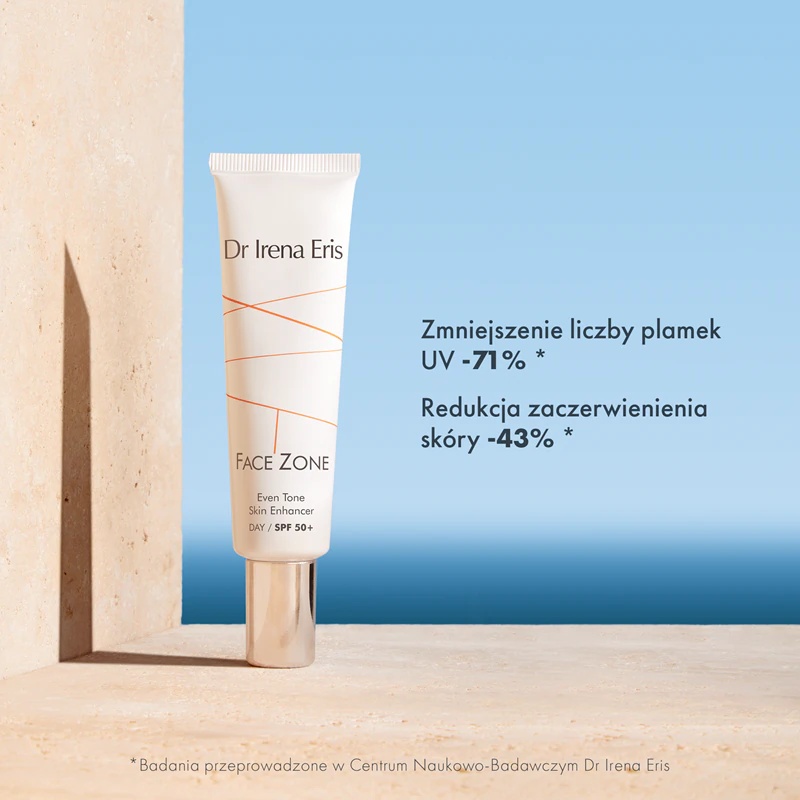 Dr. Irena Eris Face Zone tonēts pretgrumbu krēms ar vienmērīgu ādas toni SPF 50+