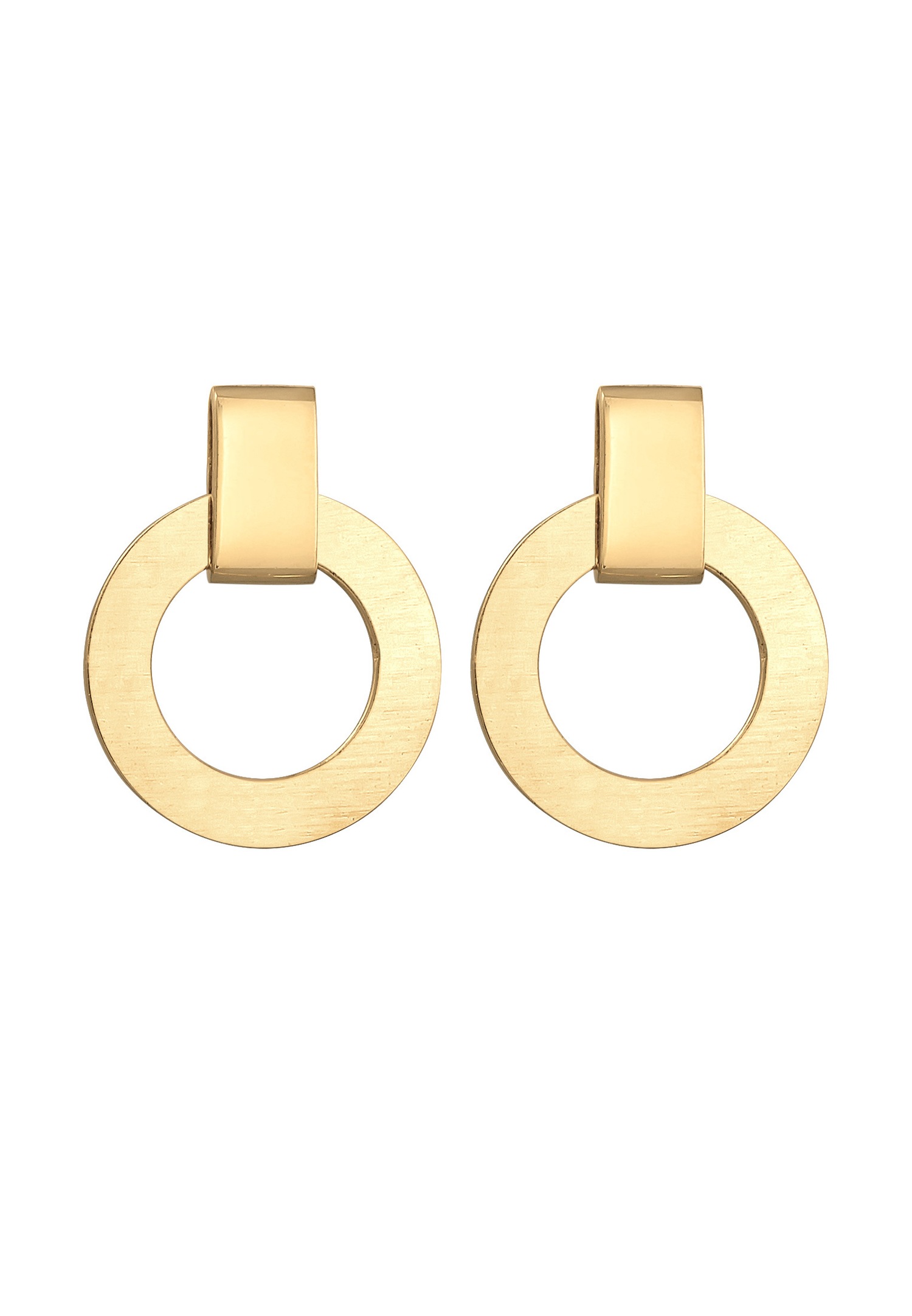 Elli Clous d'oreilles pour femmes Rond moderne en argent sterling 925