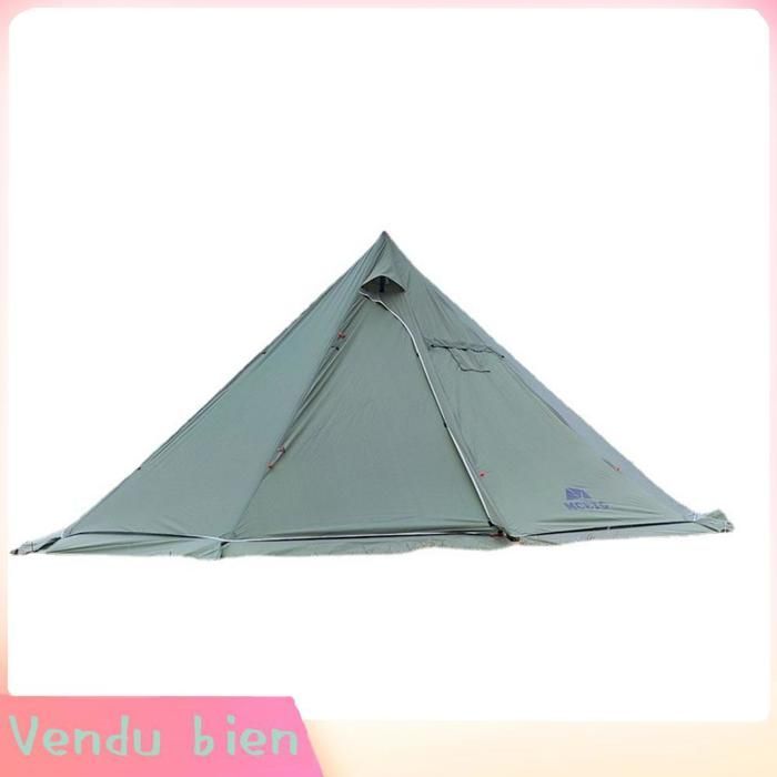 Garosa Tente Tipi chaude 5-8 personnes Tipi tente chaude avec poêle Jack Camping pyramide Tipi tente pour sport camping Vert armée