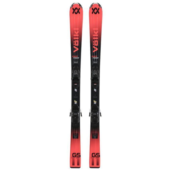 Volkl Racetiger Jr Red skipakket + 4.5 Vmotion Jr Purple bindingen voor jongens