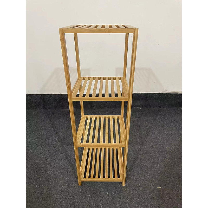 Håndklædestativ 36x36x112 cm 4-lags bambus