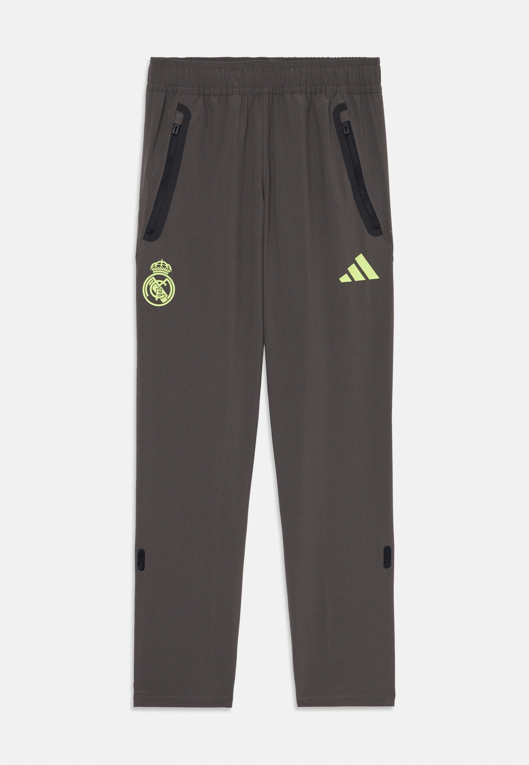 adidas Performance REAL MADRID COMPETITION TRAVEL PANT KIDS UNISEX - Melegítőalsó - szürke/félig fagyos sárga