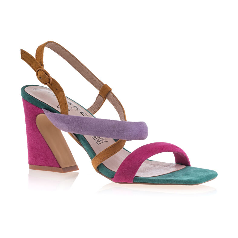 Sandalias multicolor para mujer / Zapatos de punta abierta