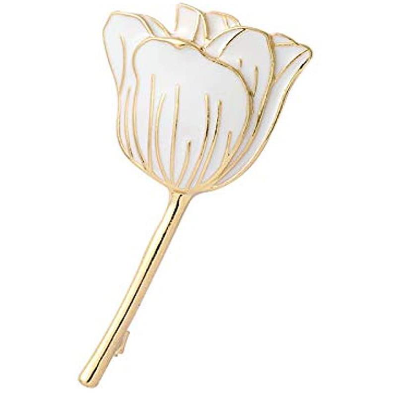 Flower Brooch Pin Tulip Lily Magnolia Enamel Brooch Pins Fashion Lapel Pins Accessory for Backpacks Badges Hats Bags for Women Girls Gift