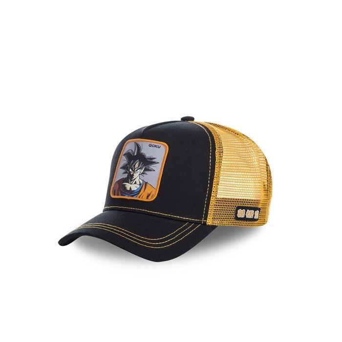 Gorra de camionero Capslab Dragon Ball Z Goku para niño - Malla rígida - Negro | Gris | Naranja | Gris - Visera redondeada - JUNIOR