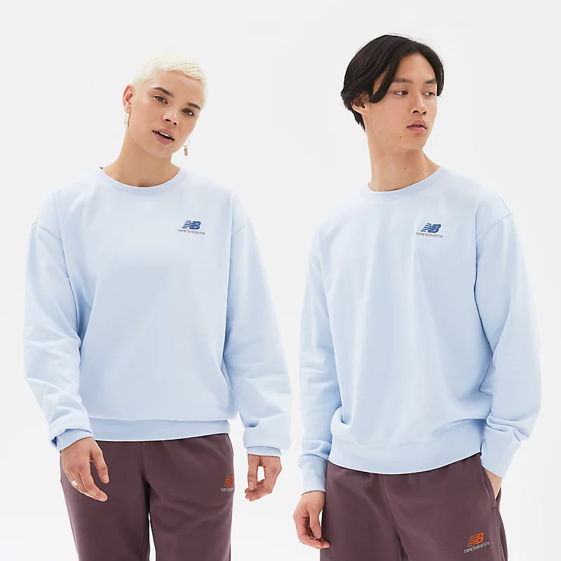 Unisex mikina s kulatým výstřihem z francouzského froté Uni-essentials - STARLIGHT