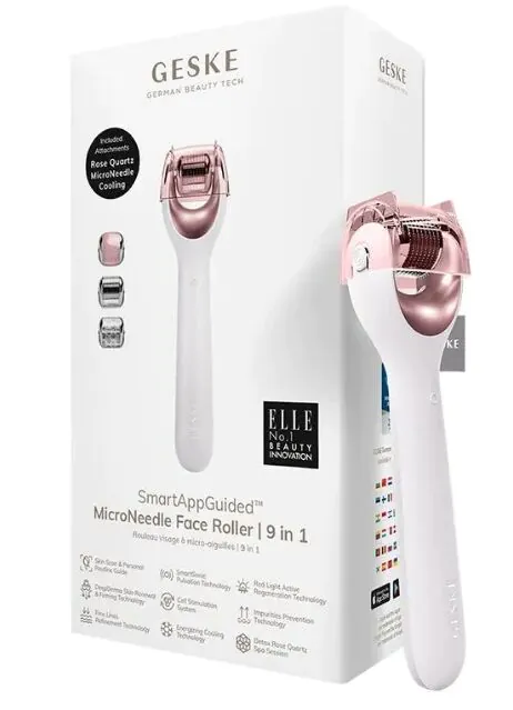 Geske MicroNeedle Face Roller 9in1 Roller do mezoterapii igłowej Starlight