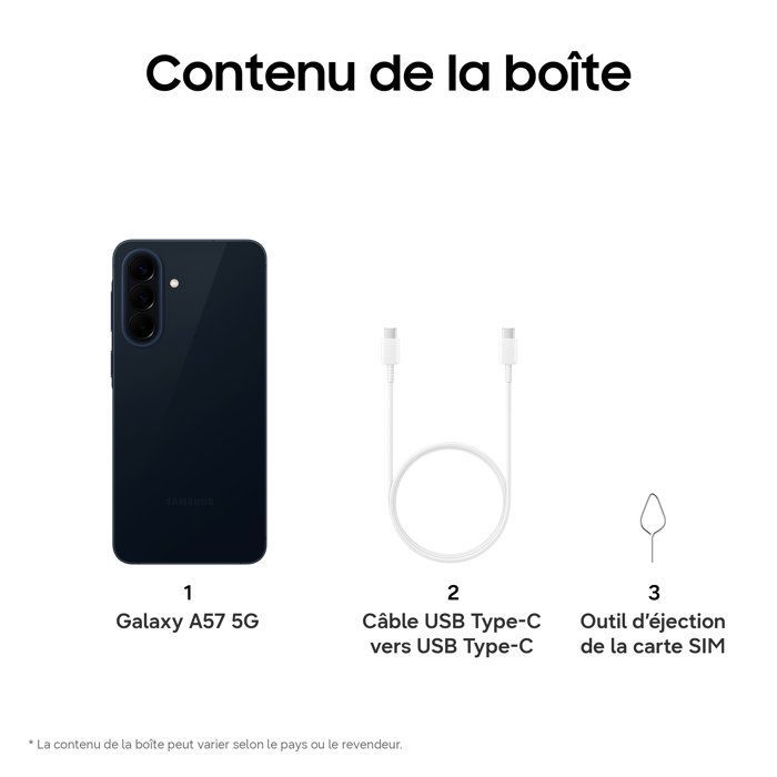 Smartphone SAMSUNG Galaxy A57 5G AI de 256 GB, color azul - Versión francesa
